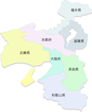 近畿の地図